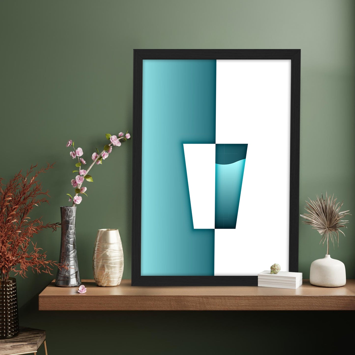 Aqua Glass Wall Frame