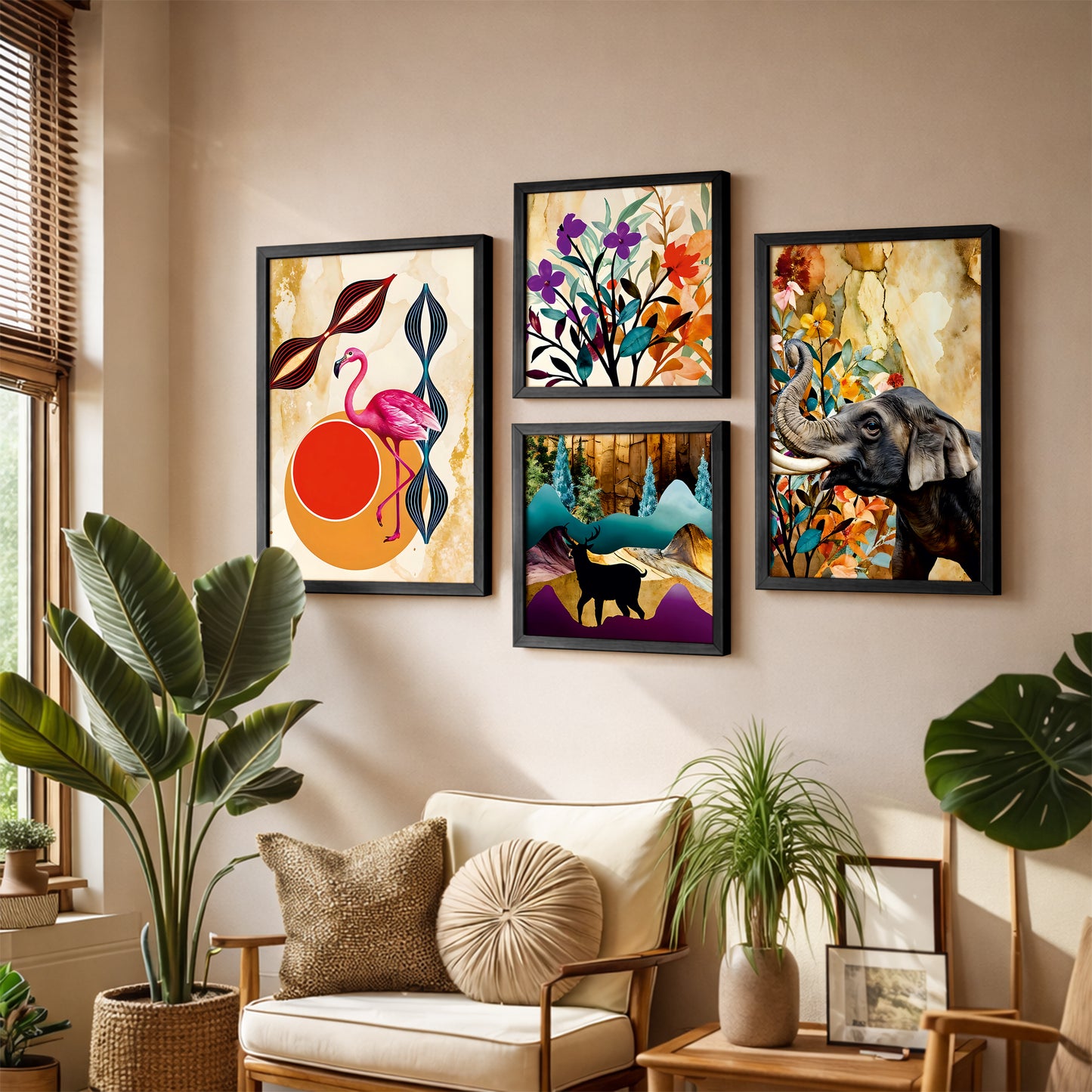 Jungle Bloom Collection Set of 4