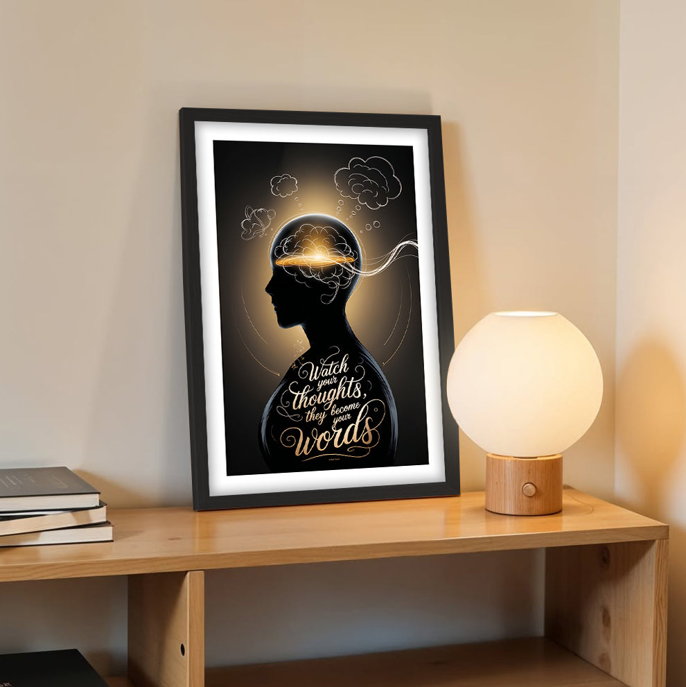 Watch Your Thoughts Motivational Poster