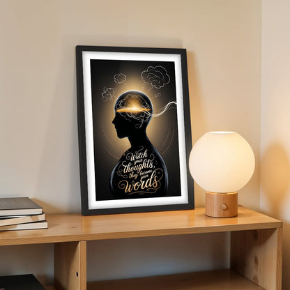 Watch Your Thoughts Motivational Poster