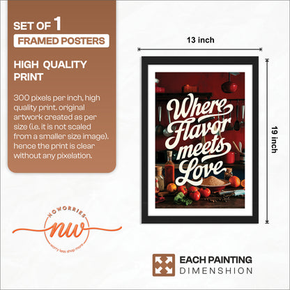 Flavor Meets Love Wall Frame