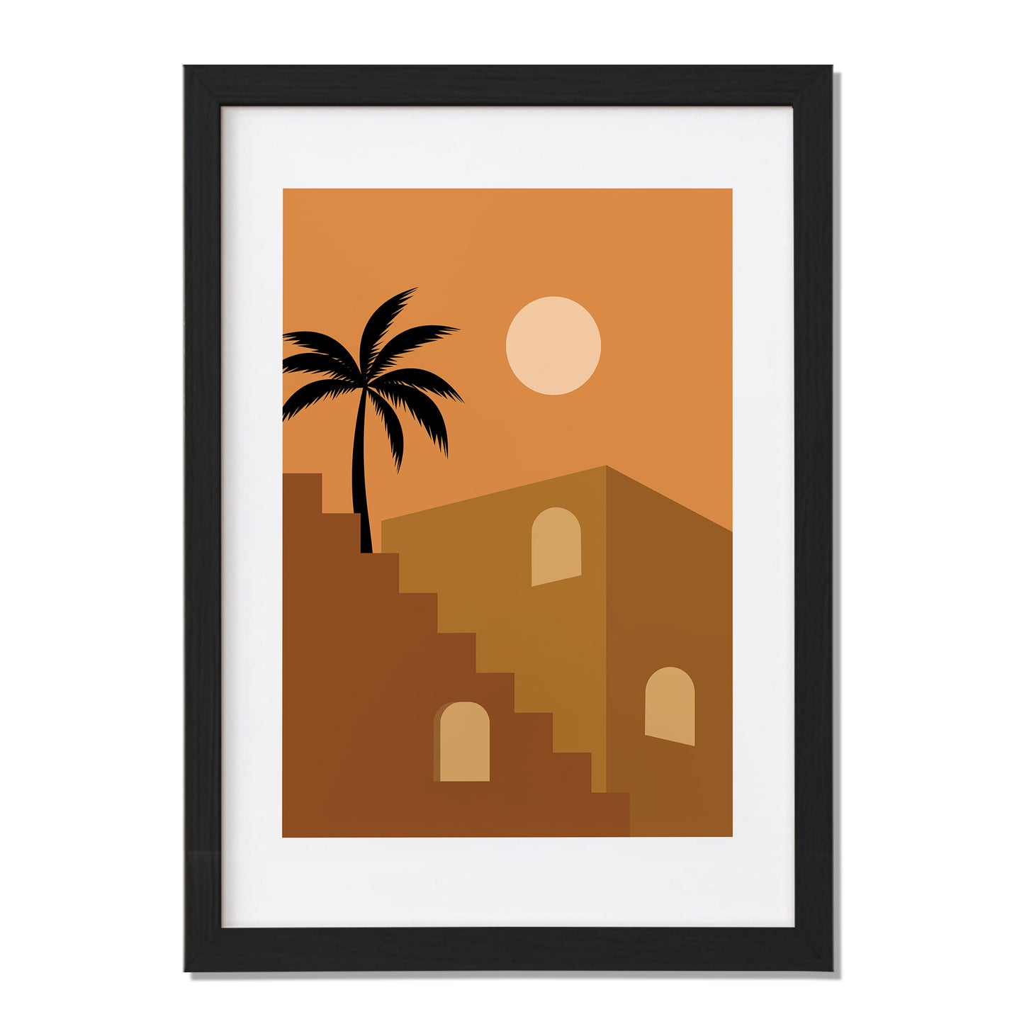 Modern Desert Architecture Palm Wall Art Poster
