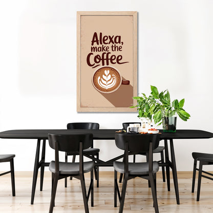 Minimal Coffee Quote Wall Frame