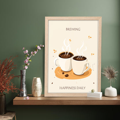 Brewing Happiness Coffee Frame Set of 1