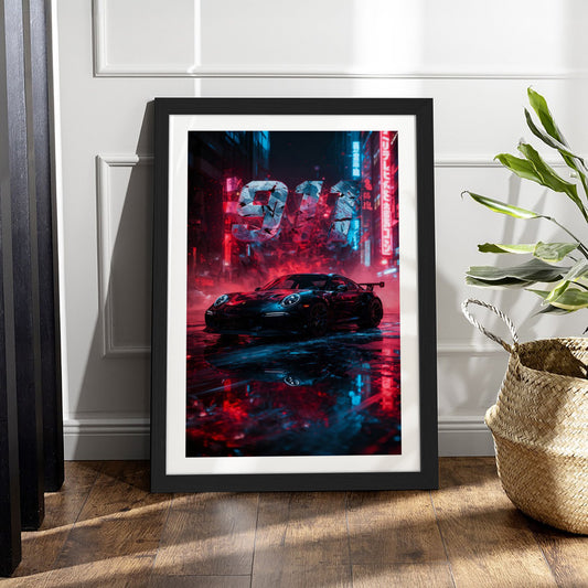 911 Neon Wall Frame