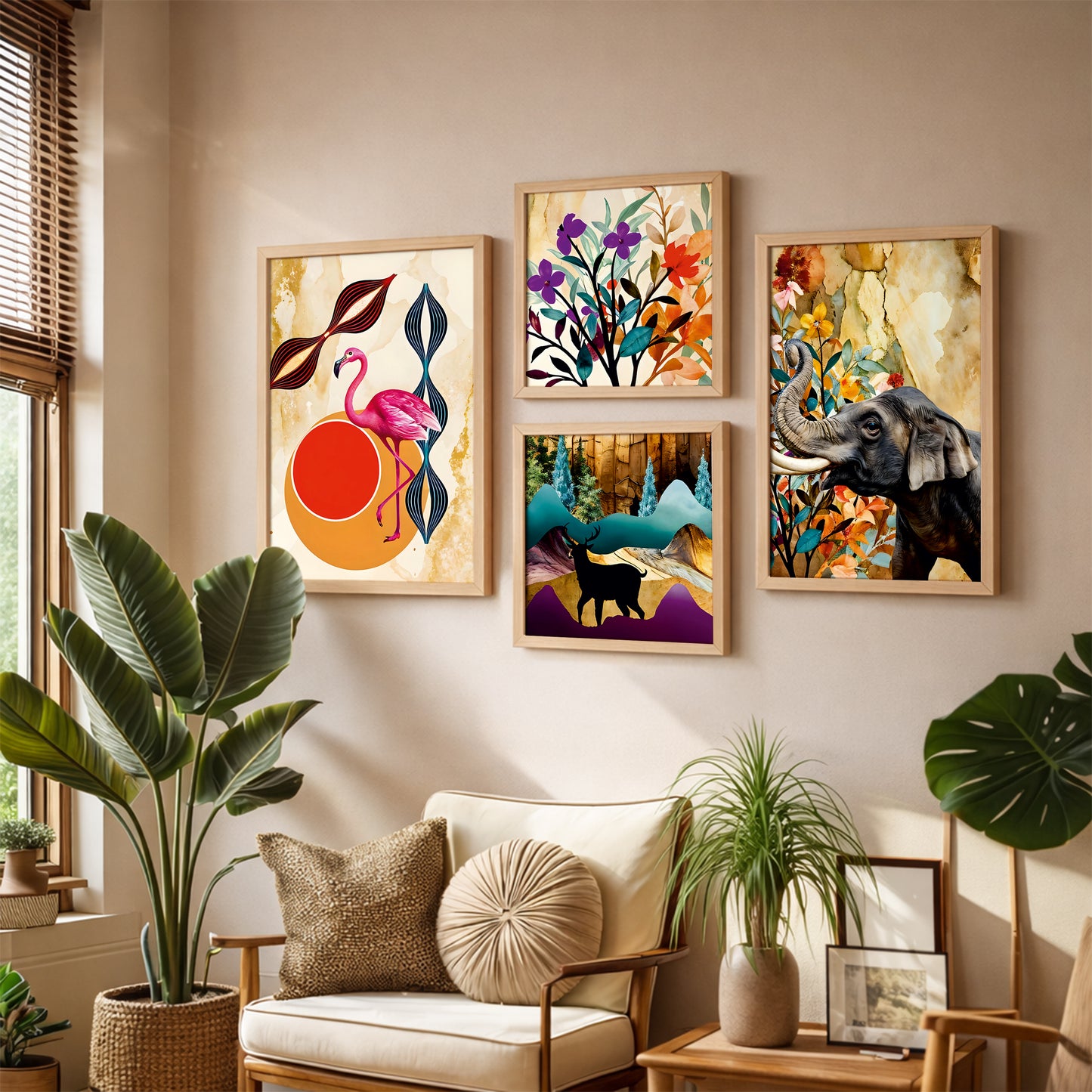 Jungle Bloom Collection Set of 4