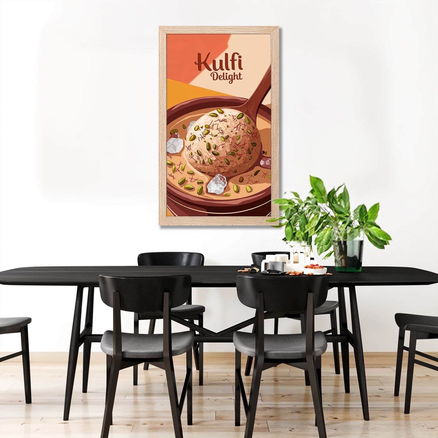 Kulfi Delight Food Art Frame Set of 1