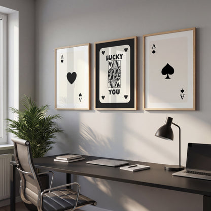 Ace & Lucky Trio Wall Frames Set of 3