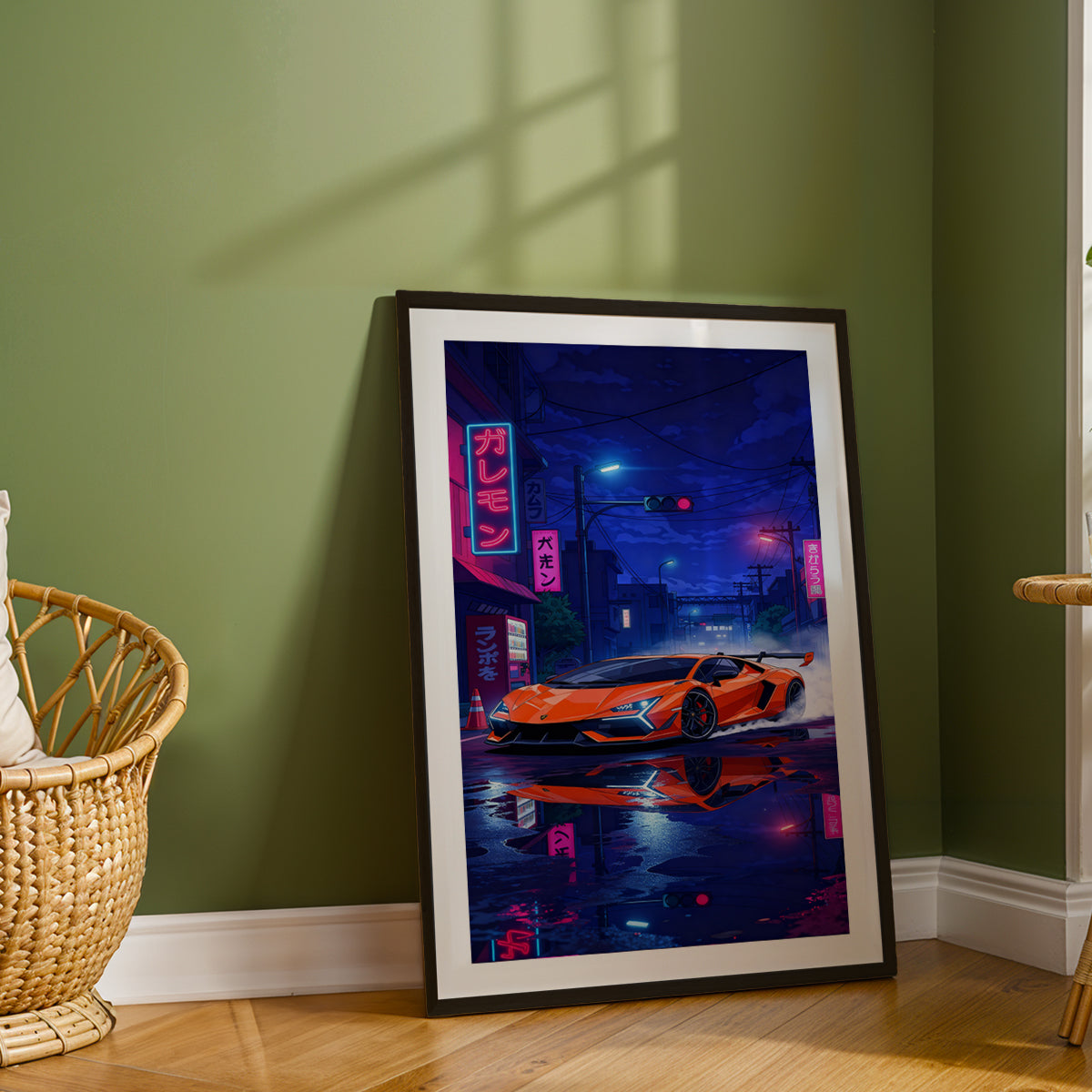Cyberpunk Lambo Wall Frame