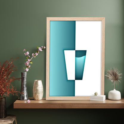 Aqua Glass Wall Frame
