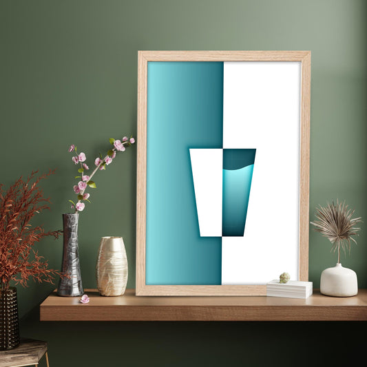 Aqua Glass Wall Frame