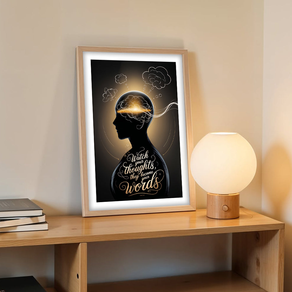 Watch Your Thoughts Motivational Poster