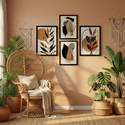Premium Abstract Wall Decor - Set of 4