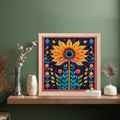 Floral Sunburst Artwork