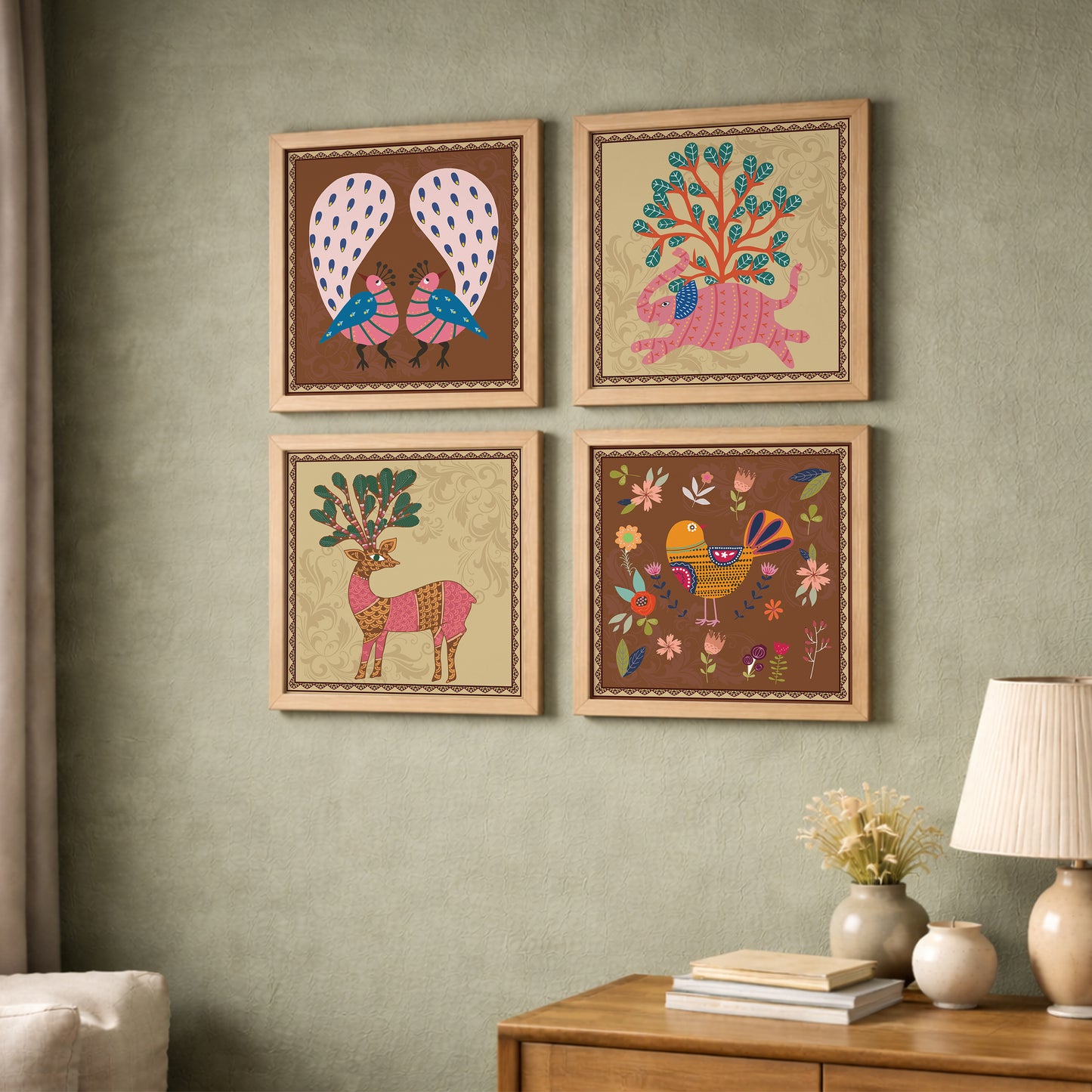 Whimsical Wildlife Frame Set of 4