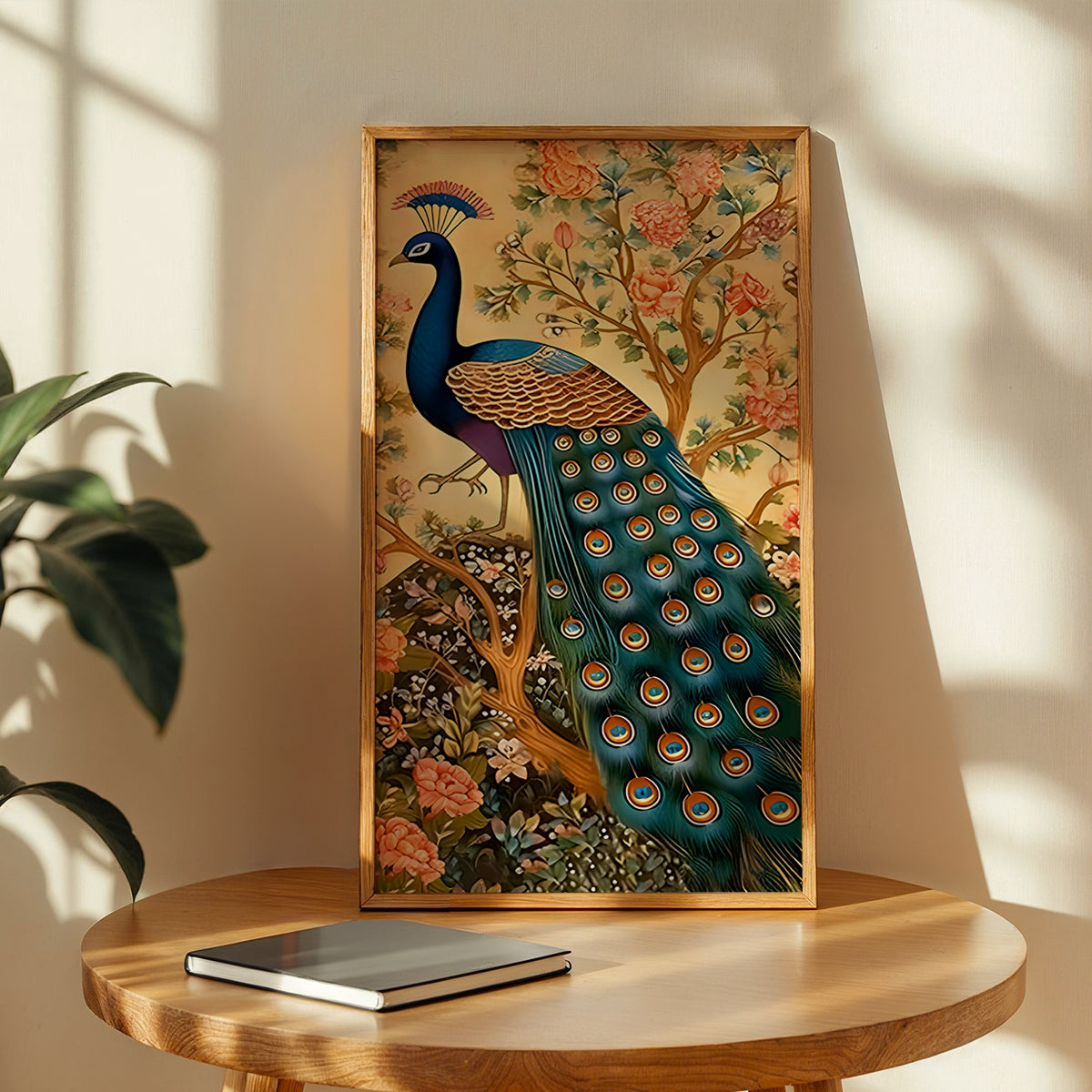 Floral Peacock Wall Frame
