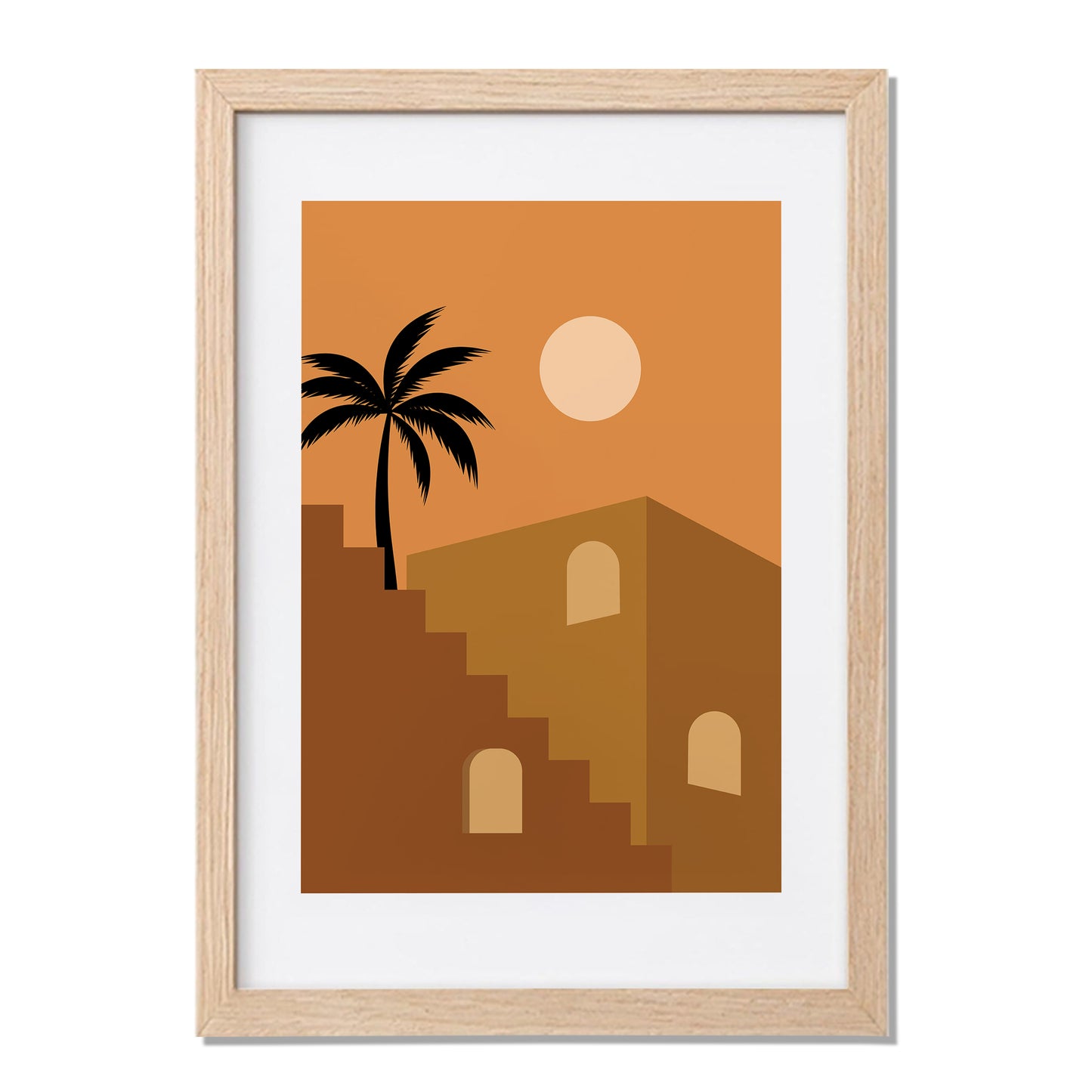 Modern Desert Architecture Palm Wall Art Poster