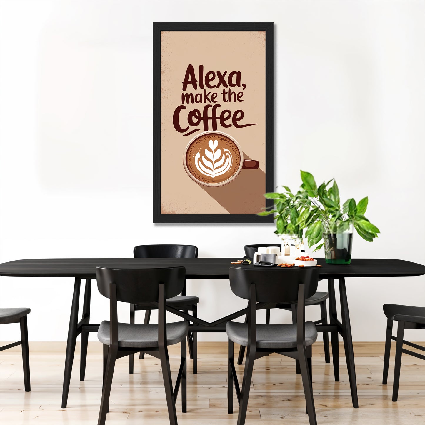 Minimal Coffee Quote Wall Frame