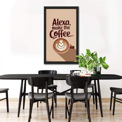 Minimal Coffee Quote Wall Frame