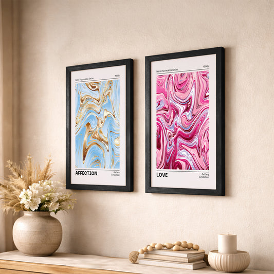 Affection & Love Marble Poster Set of 2