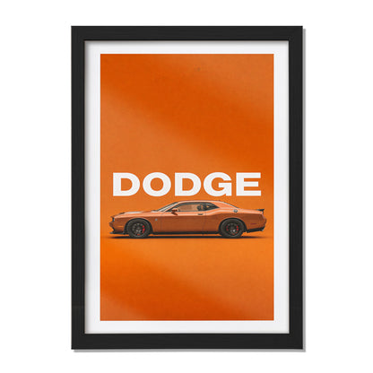 Dodge Challenger Side View Wall Frame