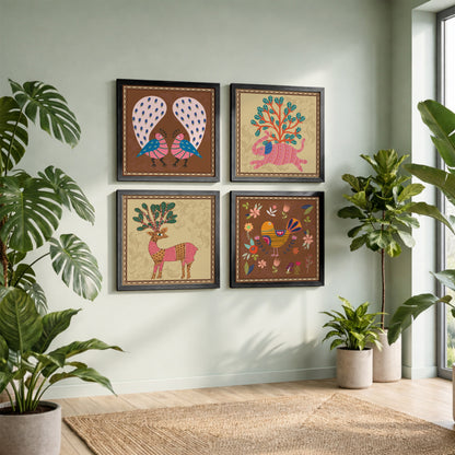 Whimsical Wildlife Frame Set of 4