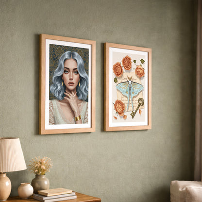 Vintage Rose Wall Art Set