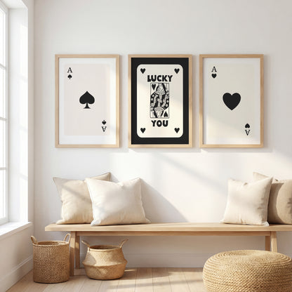 Ace & Lucky Trio Wall Frames Set of 3