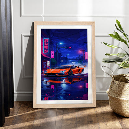 Cyberpunk Lambo Wall Frame