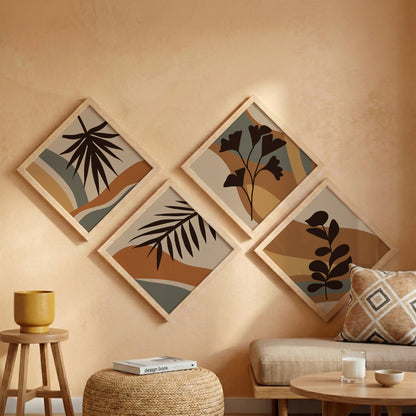 Boho Botanical Wall Frame Set of 4