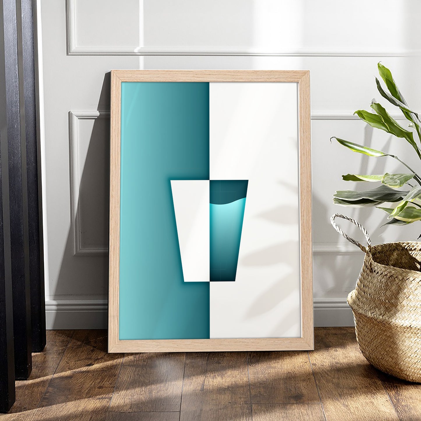 Aqua Glass Wall Frame
