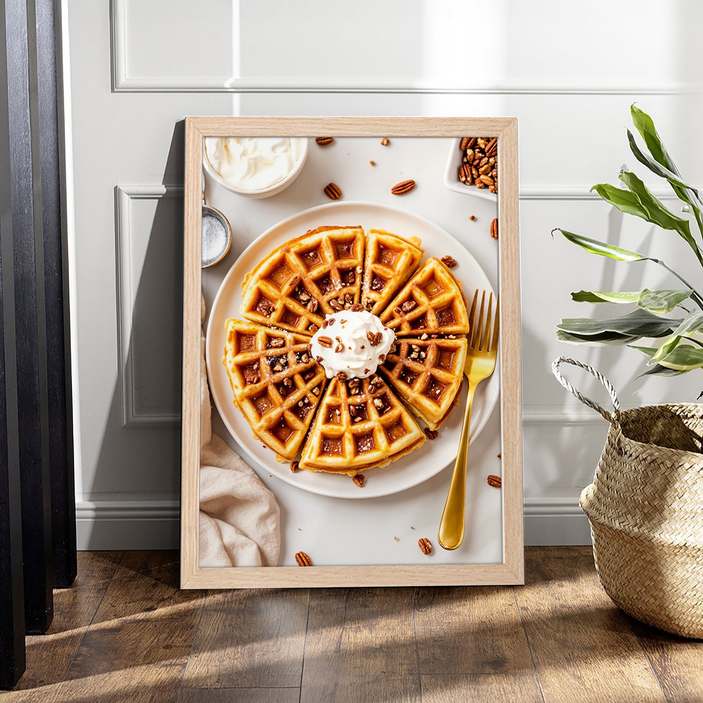 Waffle Slices Wall Frame