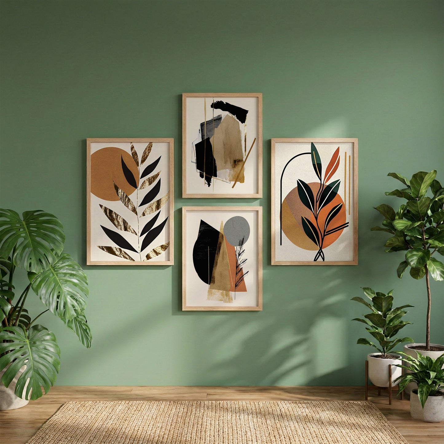 Premium Abstract Wall Decor - Set of 4