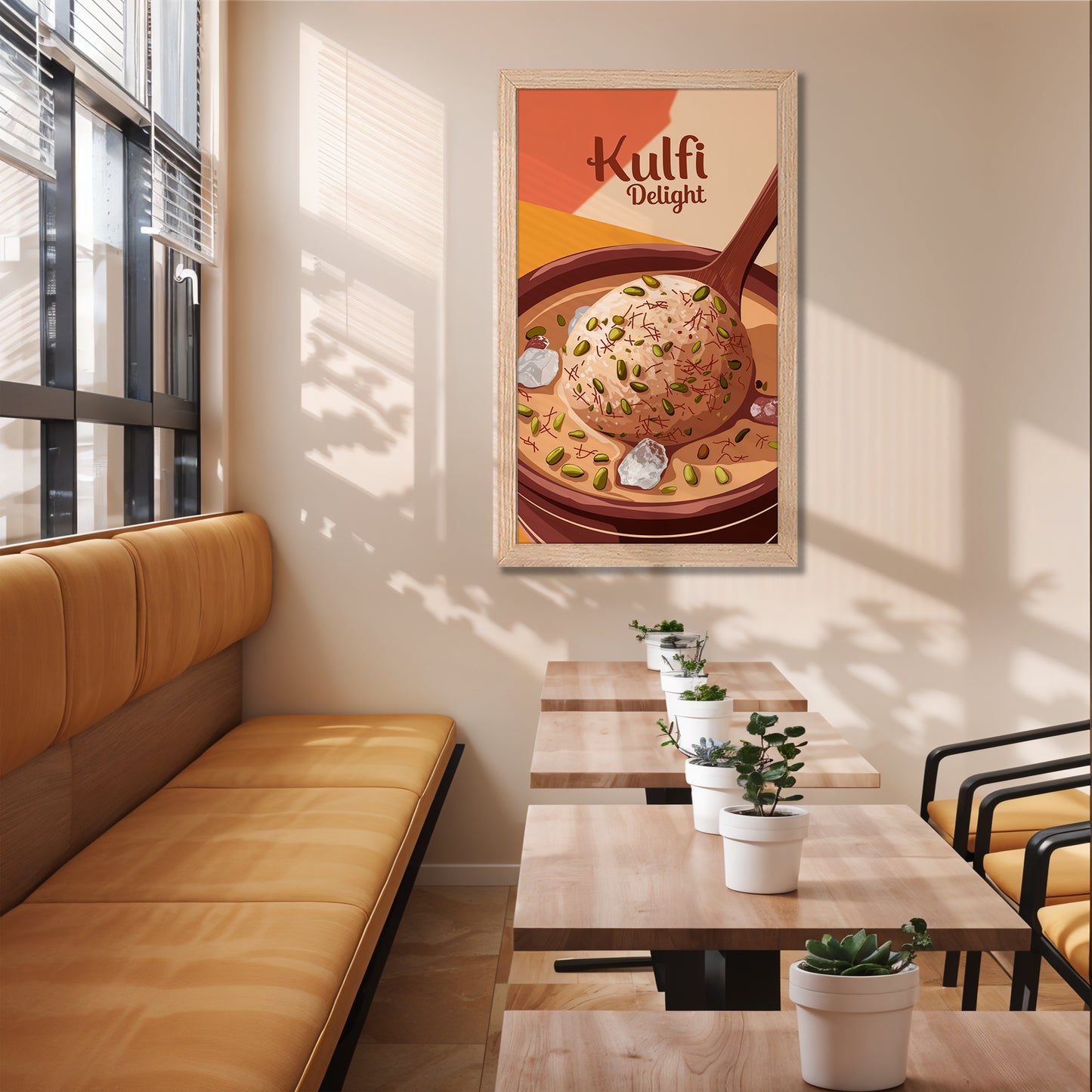 Kulfi Delight Food Art Frame Set of 1