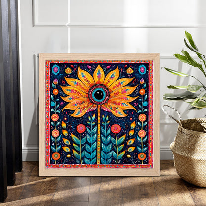 Floral Sunburst Artwork
