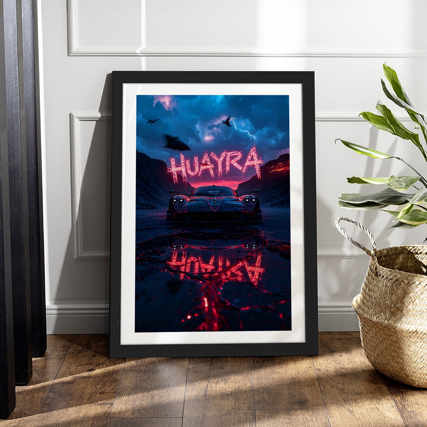 Huayra Neon Storm Wall Frame