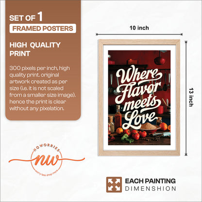 Flavor Meets Love Wall Frame