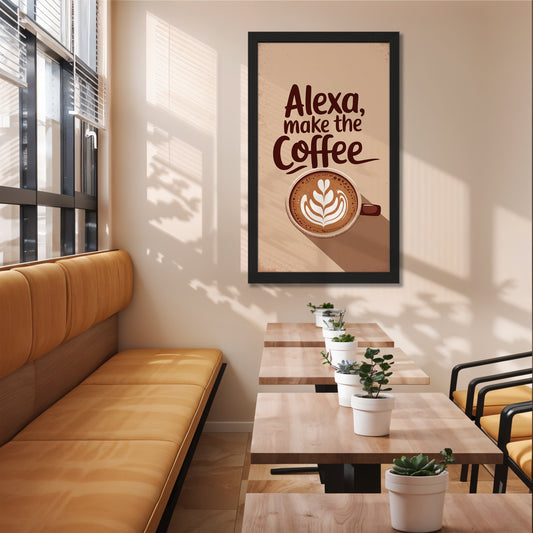 Minimal Coffee Quote Wall Frame