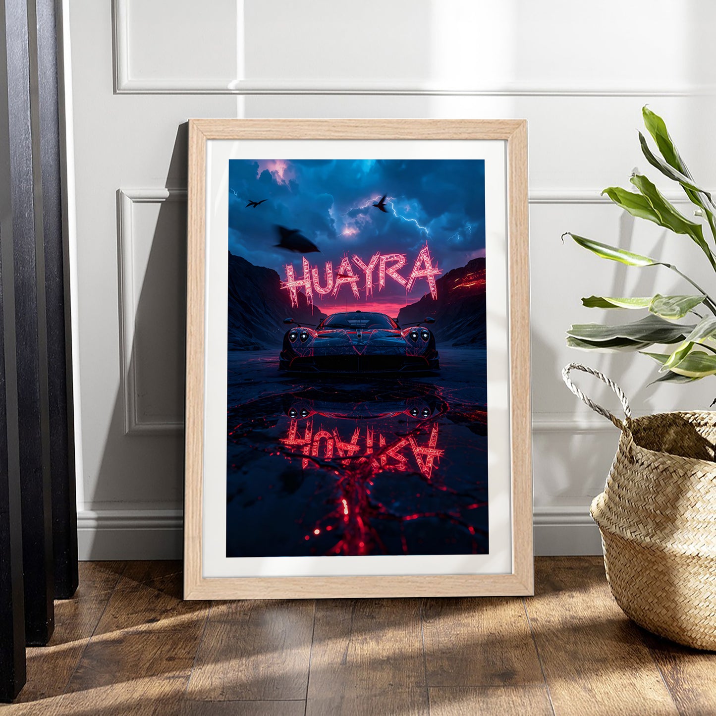 Huayra Neon Storm Wall Frame
