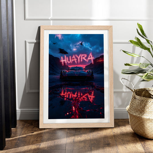 Huayra Neon Storm Wall Frame