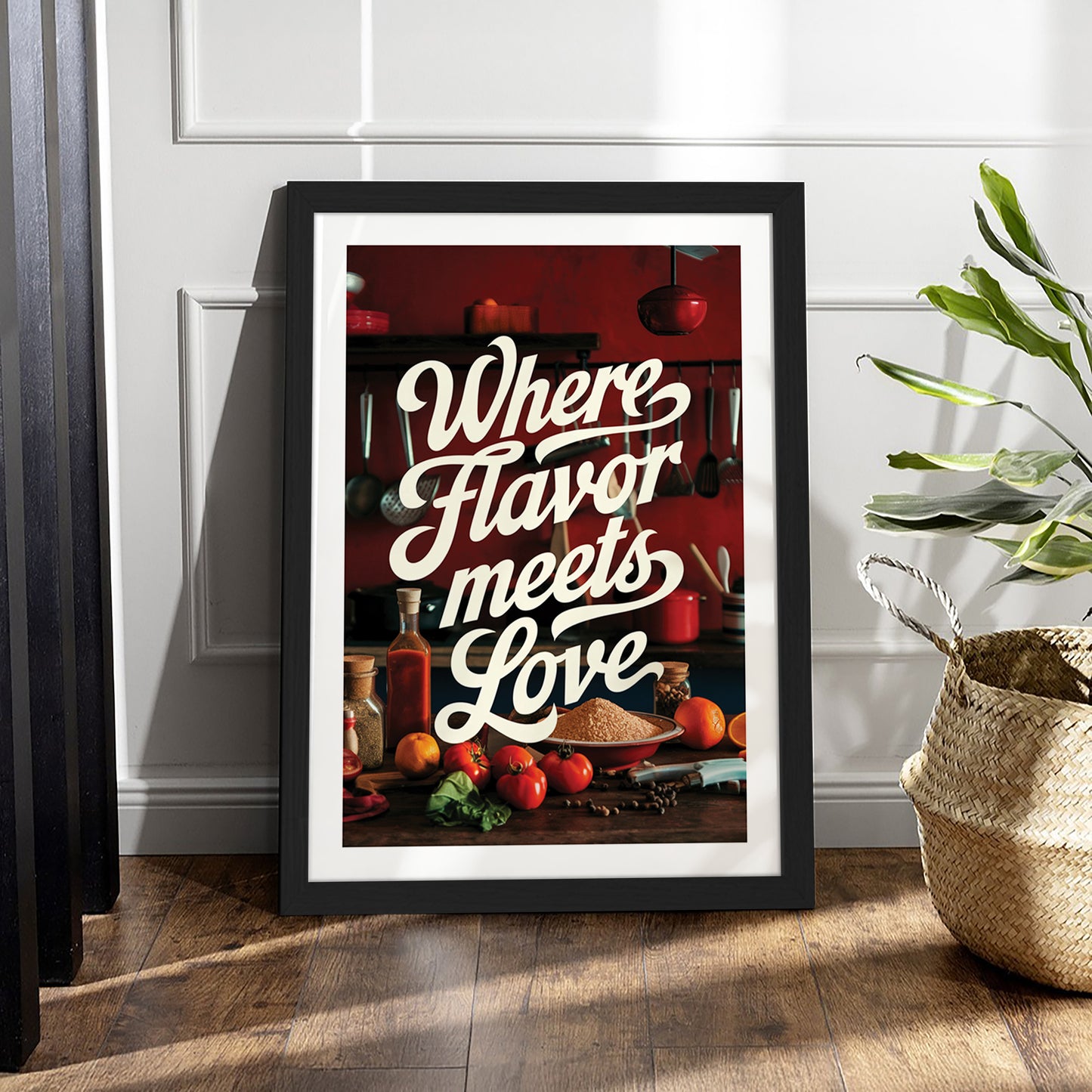 Flavor Meets Love Wall Frame