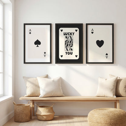 Ace & Lucky Trio Wall Frames Set of 3