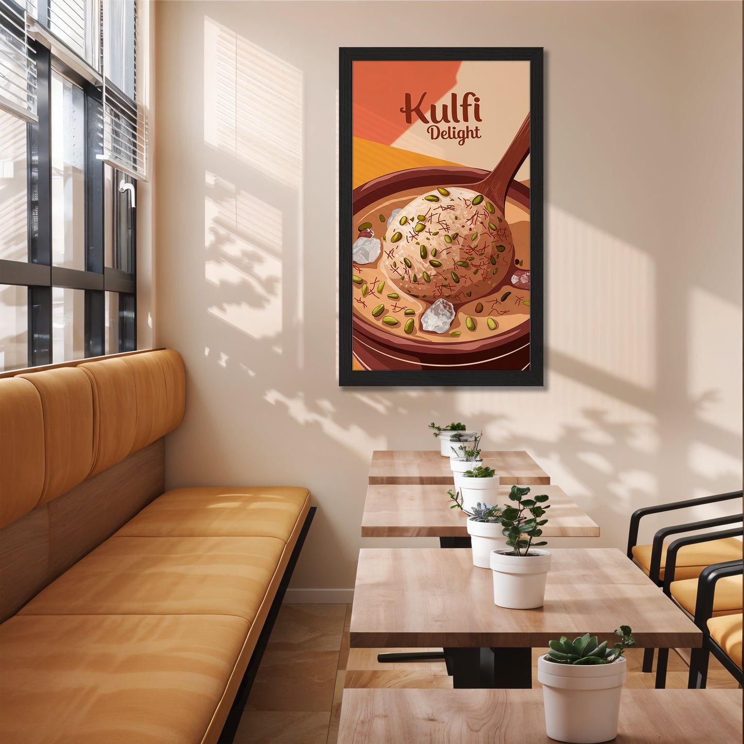 Kulfi Delight Food Art Frame Set of 1