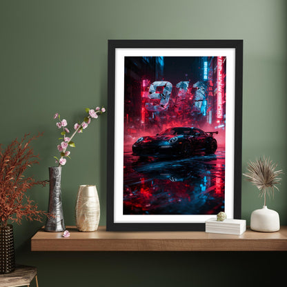 911 Neon Wall Frame