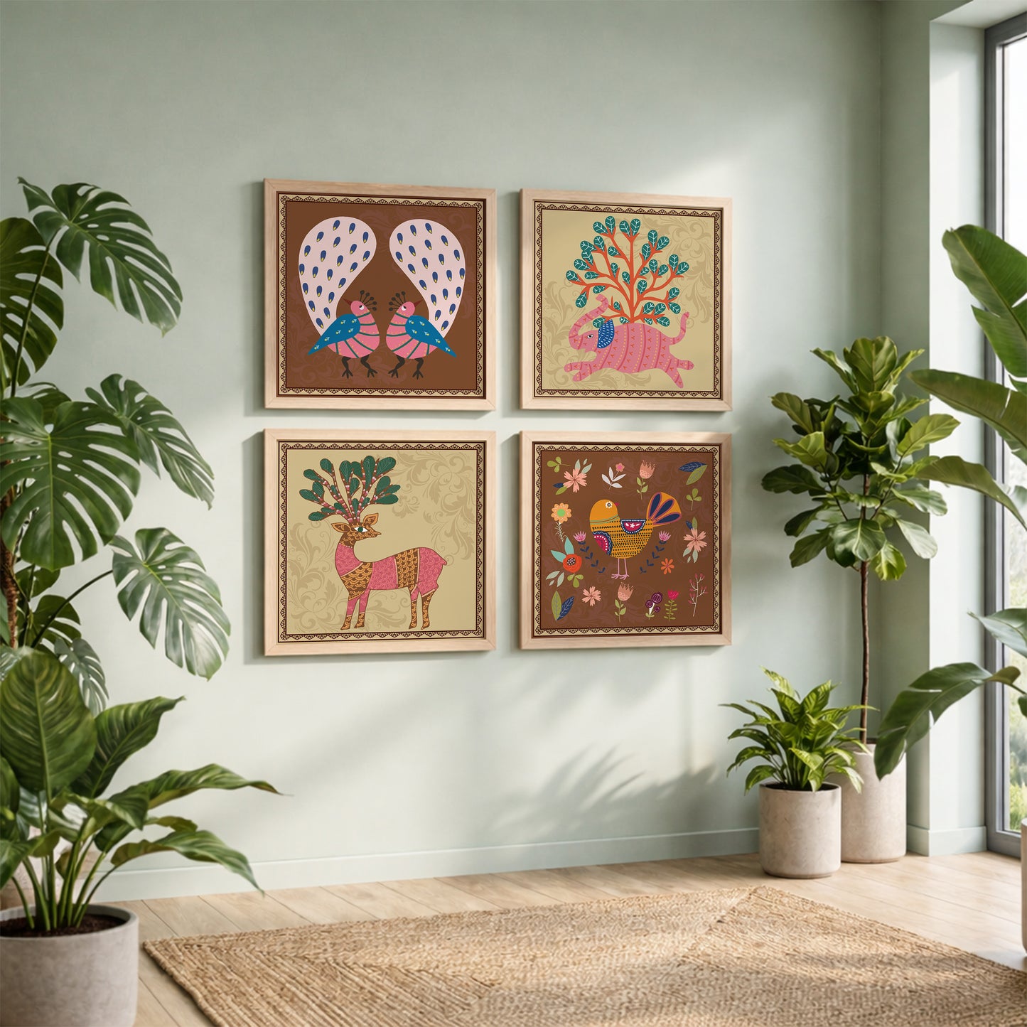 Whimsical Wildlife Frame Set of 4