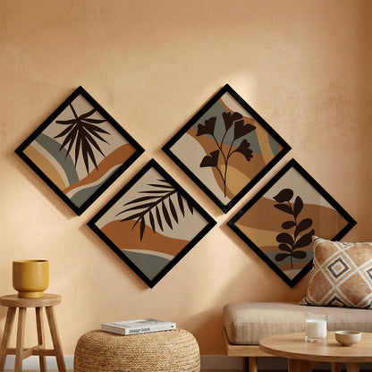 Boho Botanical Wall Frame Set of 4