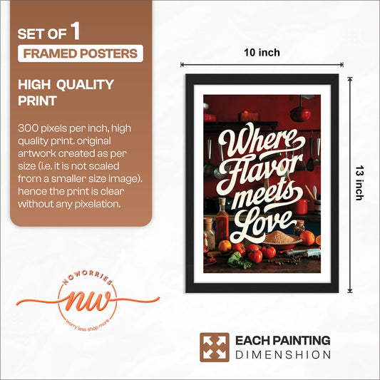 Flavor Meets Love Wall Frame