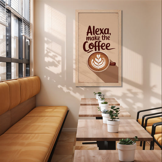 Minimal Coffee Quote Wall Frame