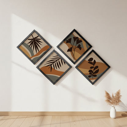 Boho Botanical Wall Frame Set of 4