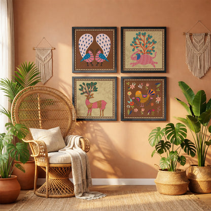 Whimsical Wildlife Frame Set of 4